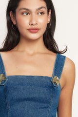 SWEET DENIM PEPLUM TOP - Flying Tomato - Flyclothing LLC