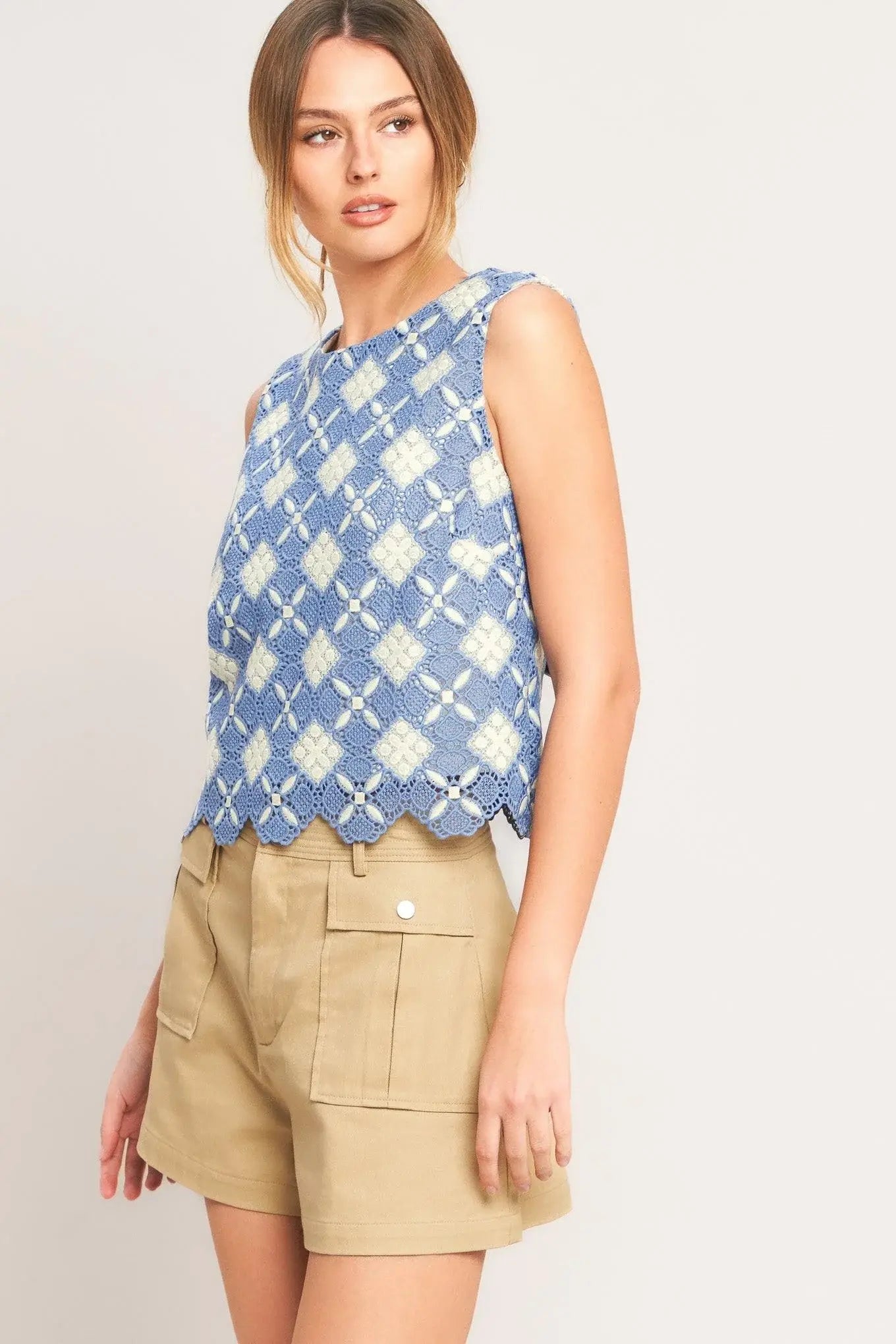COASTAL WOVEN LACE TOP - Flying Tomato - Flyclothing LLC