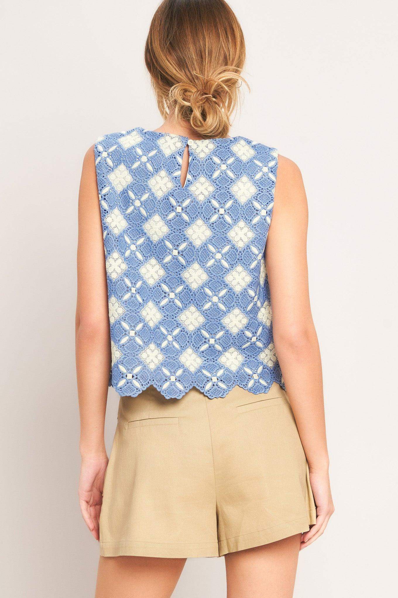 COASTAL WOVEN LACE TOP - Flying Tomato - Flyclothing LLC
