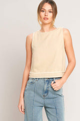 ELEVATED ESSENTIAL WOVEN TOP - Flying Tomato - Flyclothing LLC
