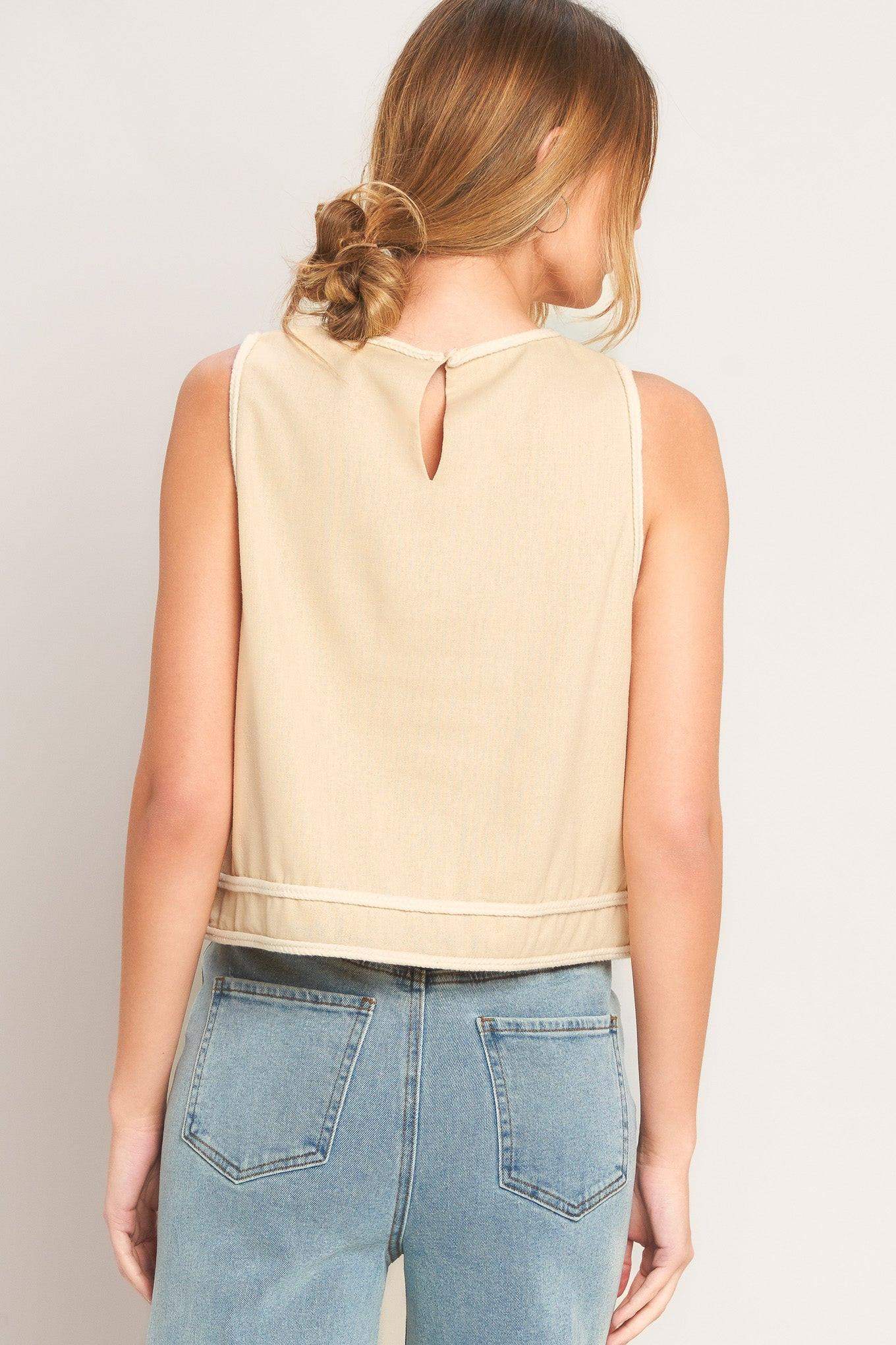ELEVATED ESSENTIAL WOVEN TOP - Flying Tomato - Flyclothing LLC
