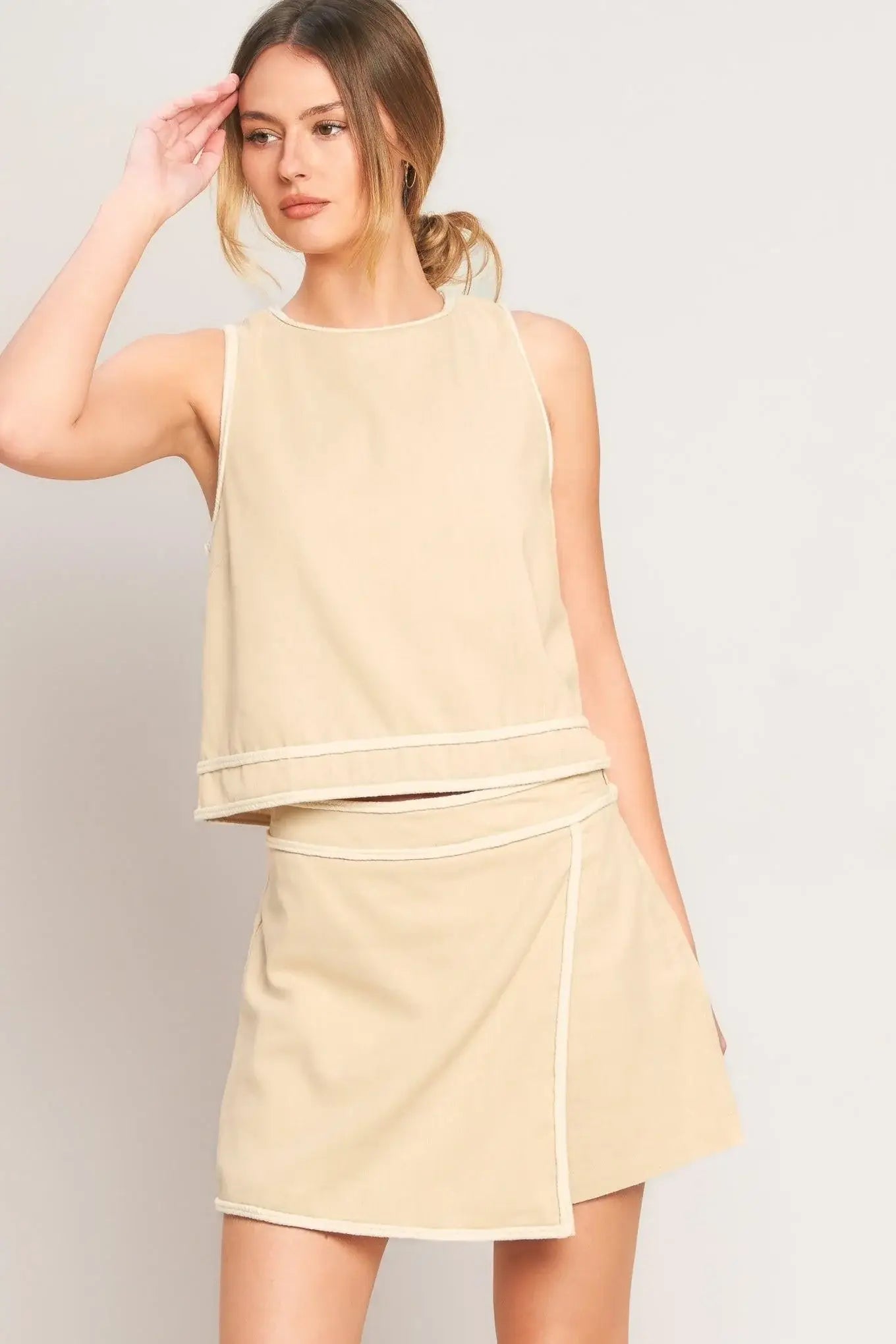 ELEVATED ESSENTIAL WOVEN TOP - Flying Tomato - Flyclothing LLC