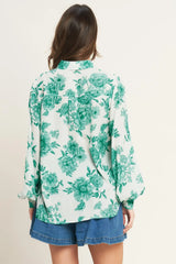 BOTANICAL POP WOVEN TOP - Flying Tomato - Flyclothing LLC