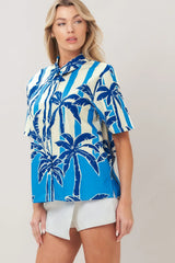 NOIR RESORT WOVEN TOP - Flying Tomato - Flyclothing LLC