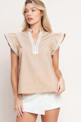 EASY TO ADMIRE WOVEN TOP - Flying Tomato - Flyclothing LLC