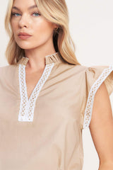 EASY TO ADMIRE WOVEN TOP - Flying Tomato - Flyclothing LLC