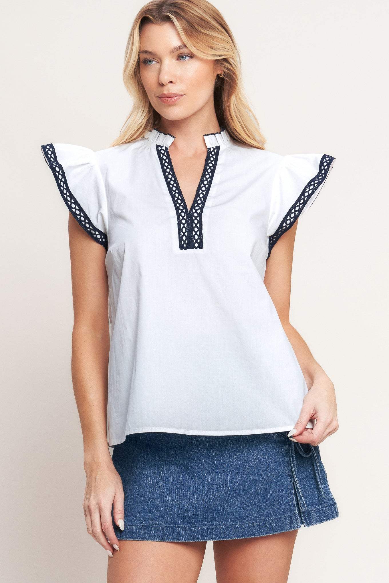 EASY TO ADMIRE WOVEN TOP - Flying Tomato - Flyclothing LLC