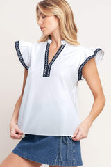 EASY TO ADMIRE WOVEN TOP - Flying Tomato - Flyclothing LLC
