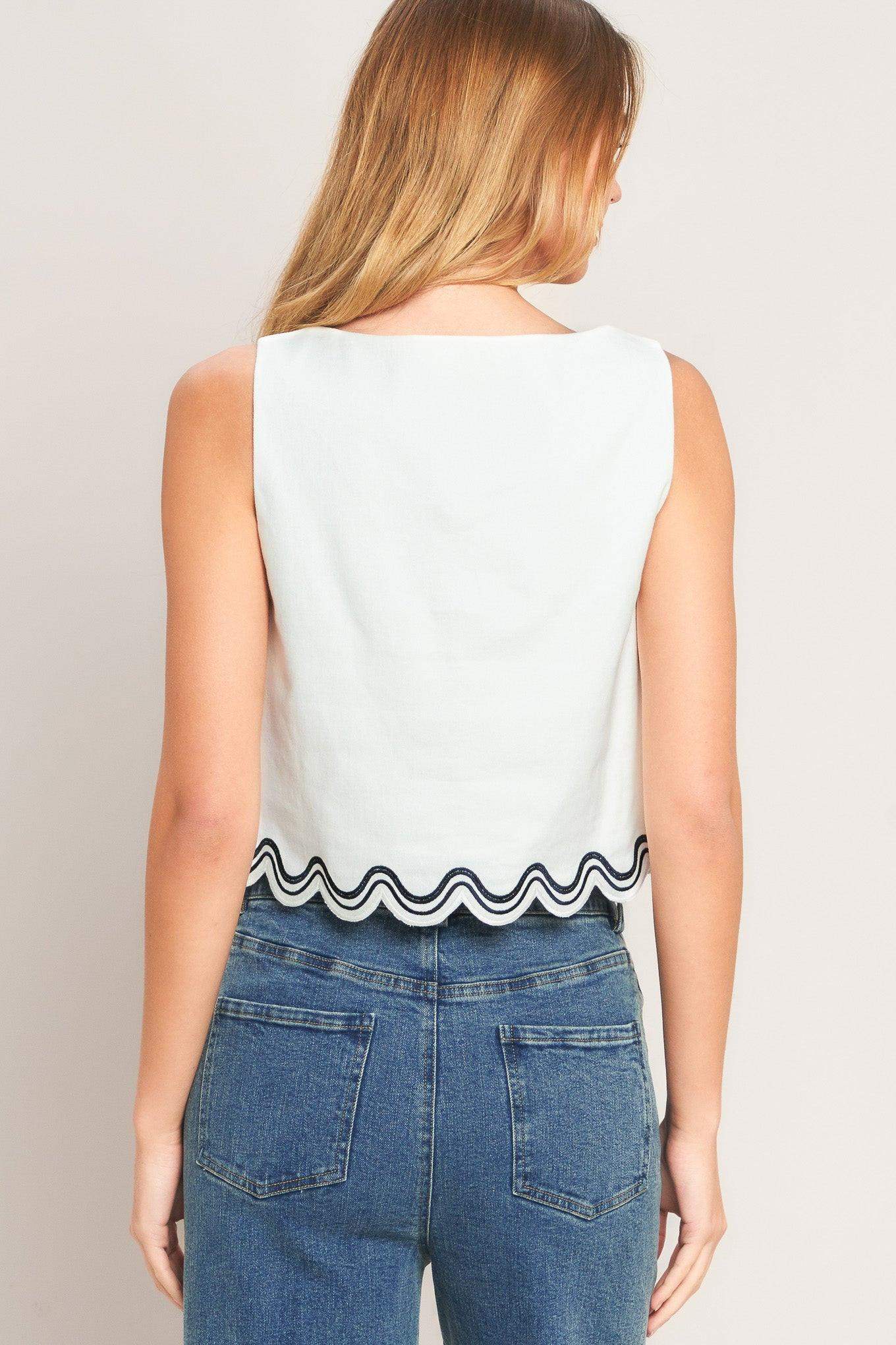 URBAN WAVE WOVEN TOP - Flying Tomato - Flyclothing LLC