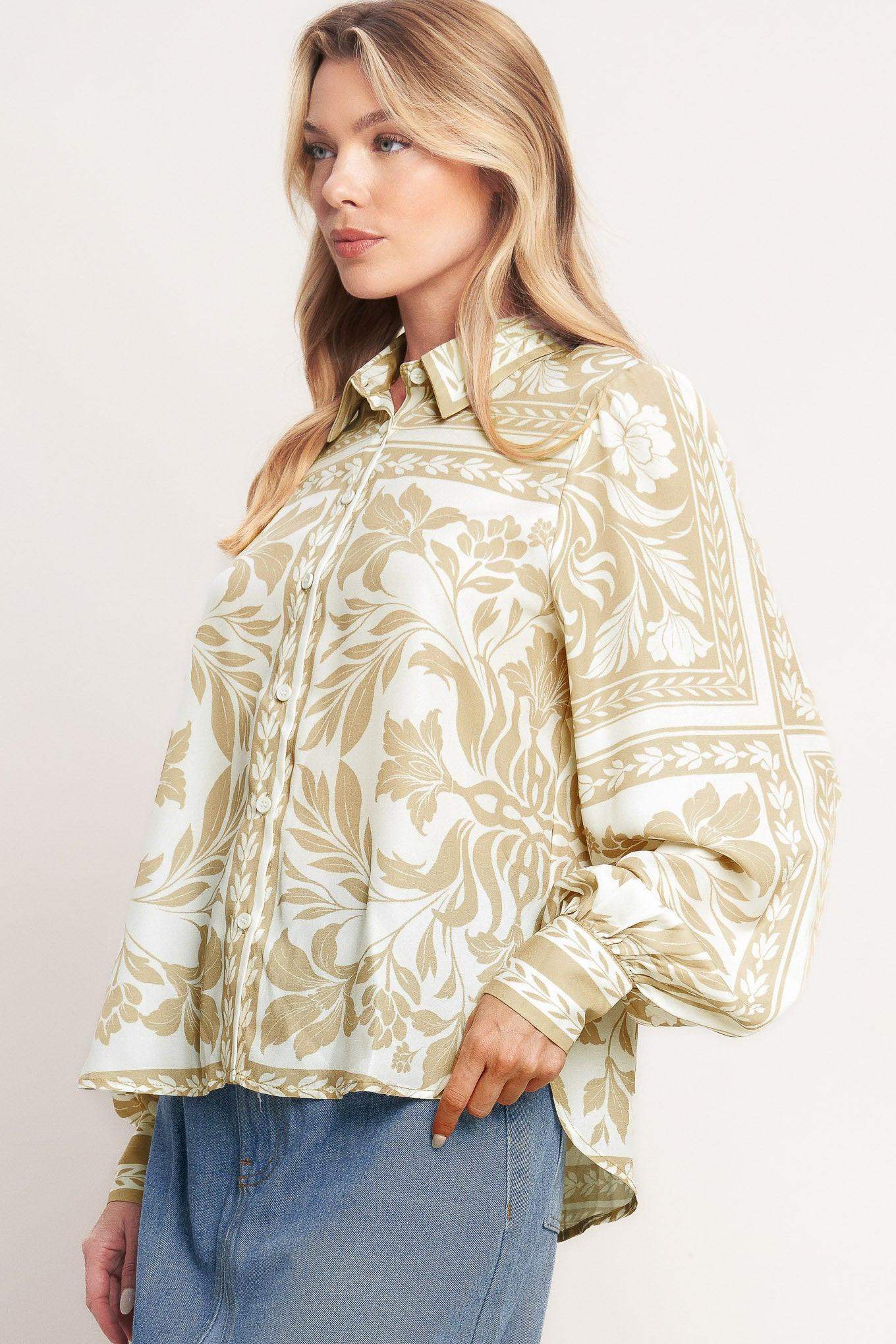 PALM BAZAAR WOVEN TOP - Flying Tomato - Flyclothing LLC