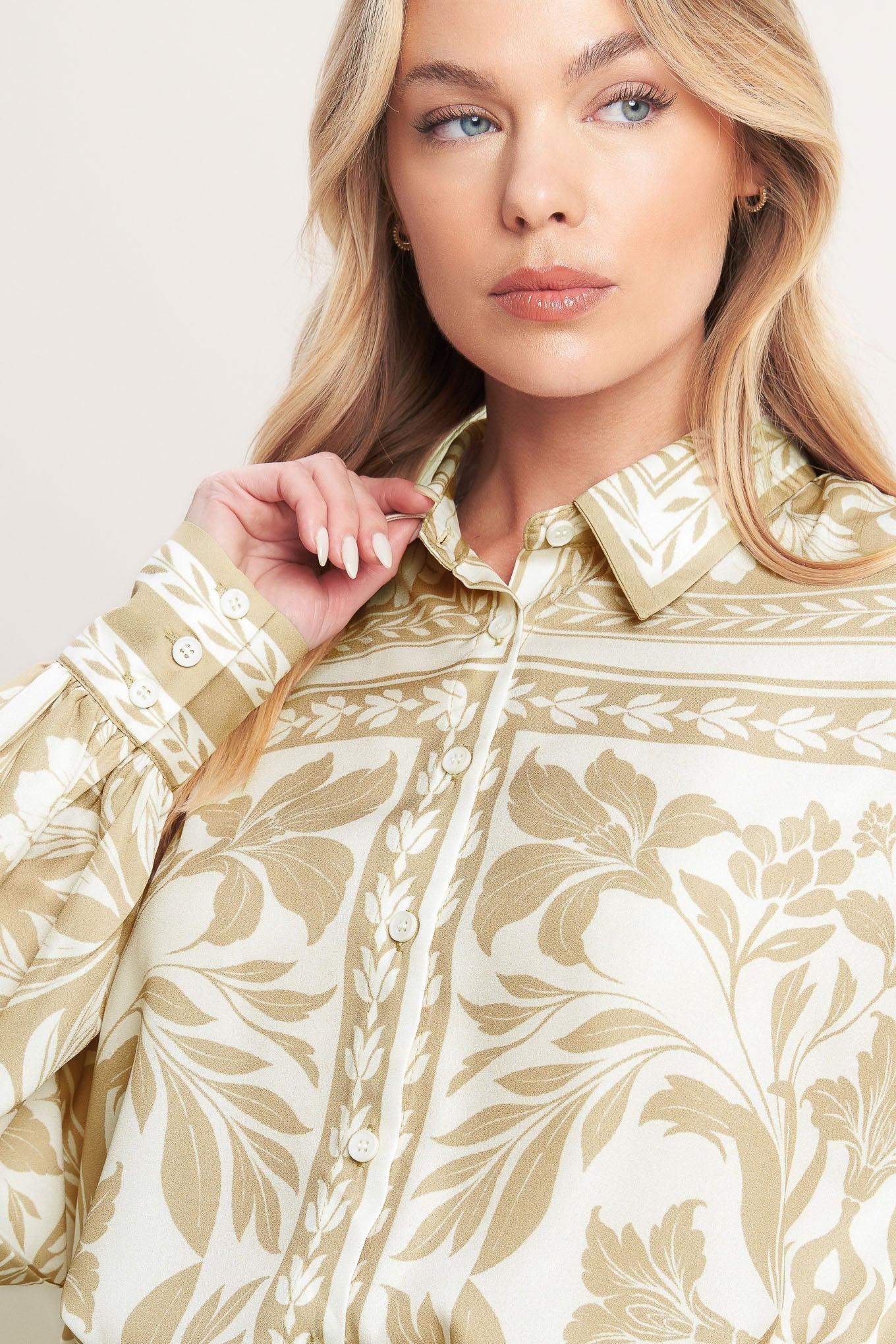 PALM BAZAAR WOVEN TOP - Flying Tomato - Flyclothing LLC