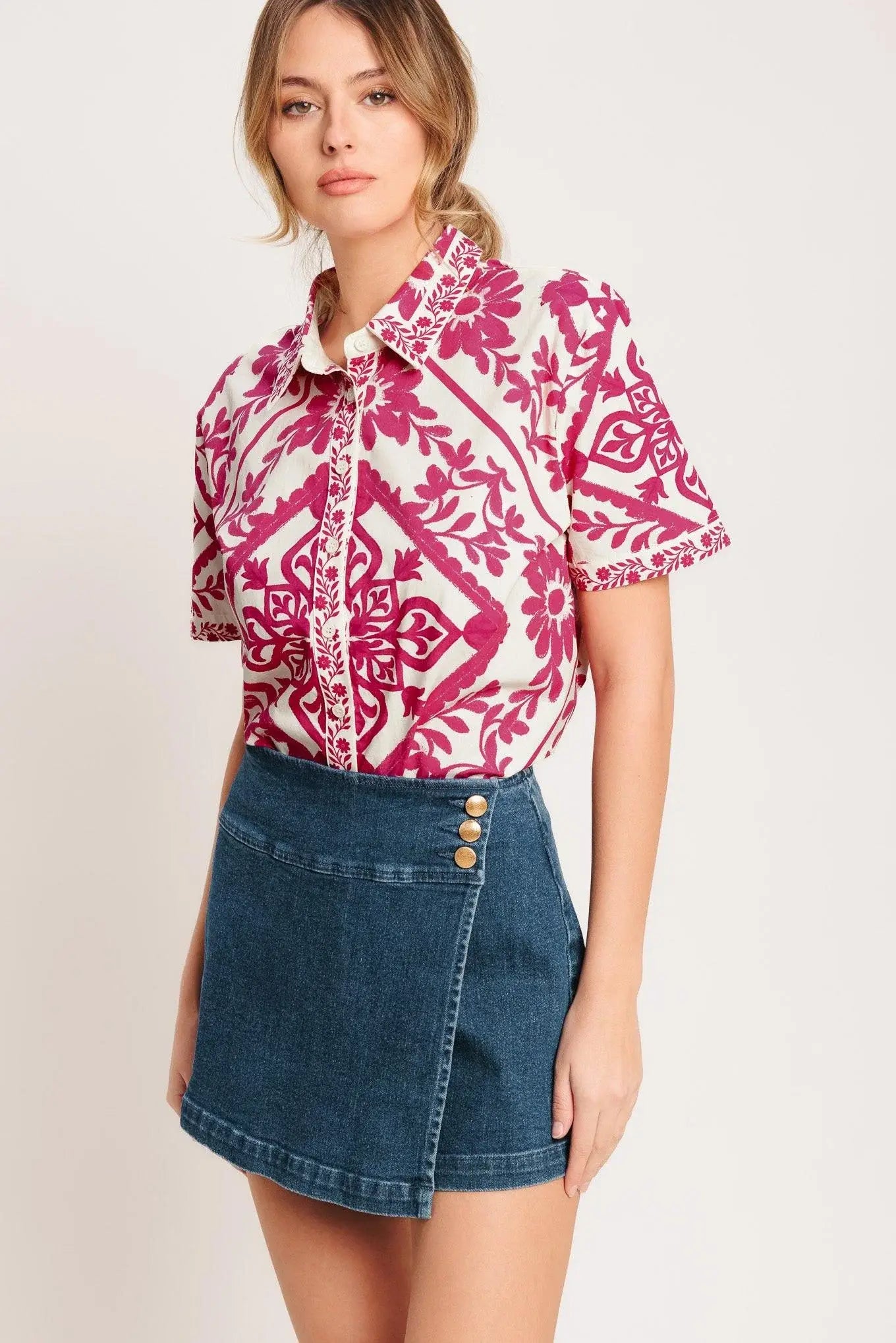 WEEKDAY WRAP WOVEN TOP - Flying Tomato - Flyclothing LLC