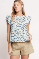 EASY GOING WOVEN TOP - Flying Tomato - Flyclothing LLC