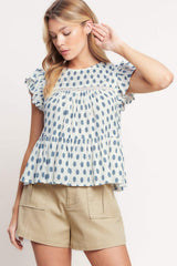 EASY GOING WOVEN TOP - Flying Tomato - Flyclothing LLC