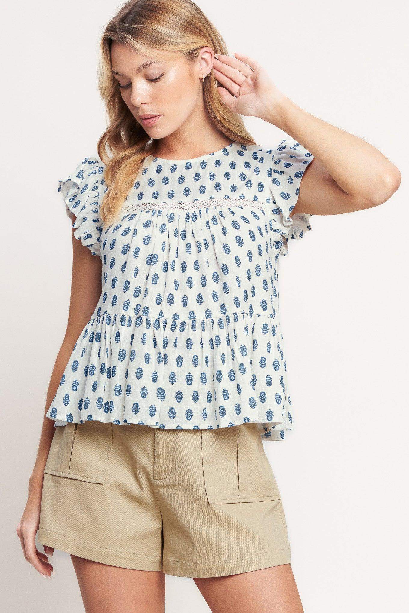 EASY GOING WOVEN TOP - Flying Tomato - Flyclothing LLC