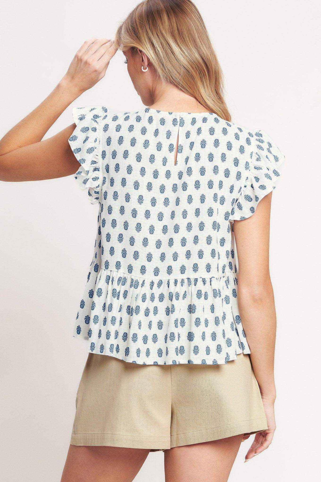 EASY GOING WOVEN TOP - Flying Tomato - Flyclothing LLC