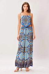 AZURE MANDALA WOVEN SCARF TOP AND PANT SET - Flying Tomato - Flyclothing LLC