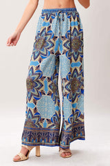 AZURE MANDALA WOVEN SCARF TOP AND PANT SET - Flying Tomato - Flyclothing LLC