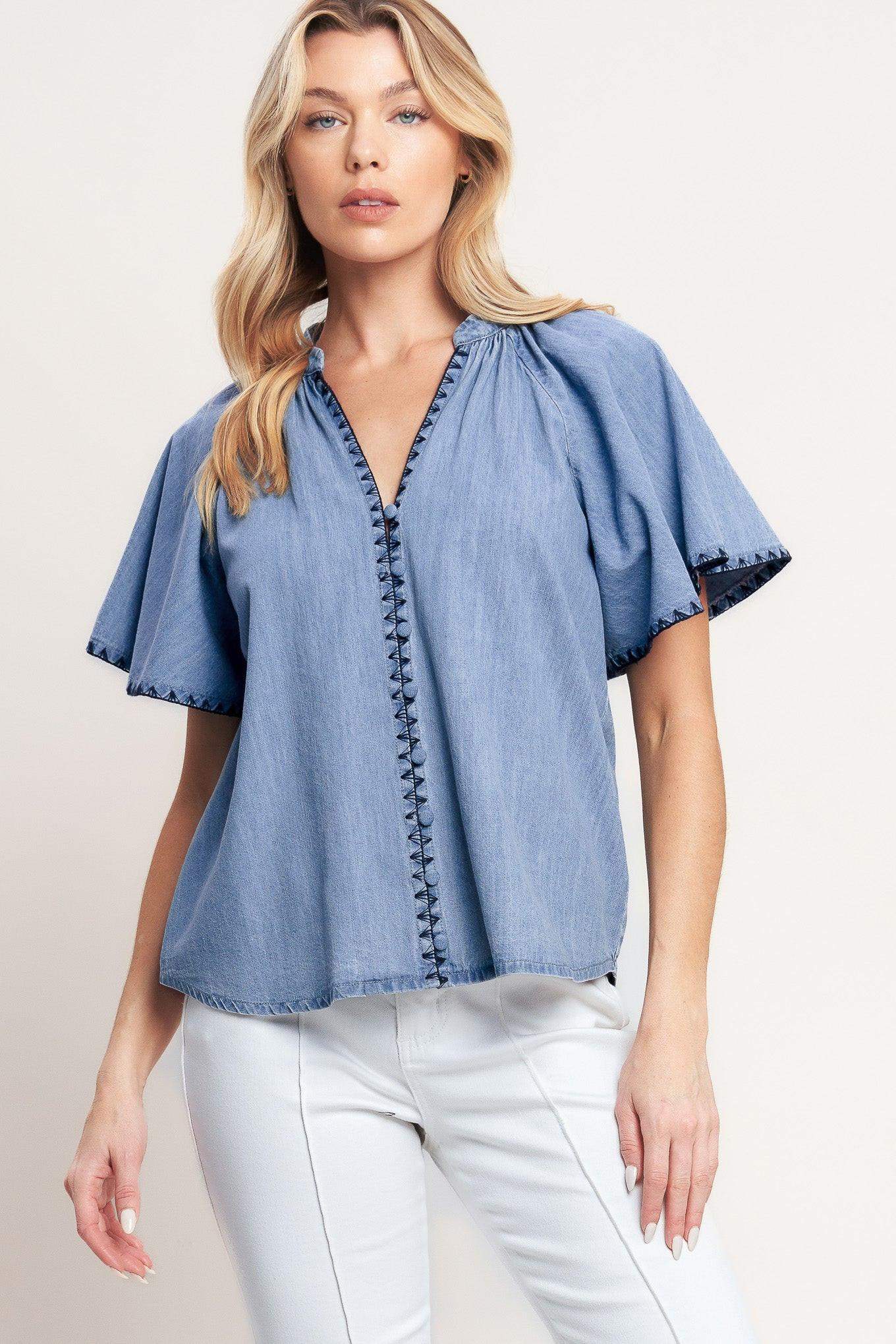 WEEKEND WANDERER WOVEN TOP - Flying Tomato - Flyclothing LLC