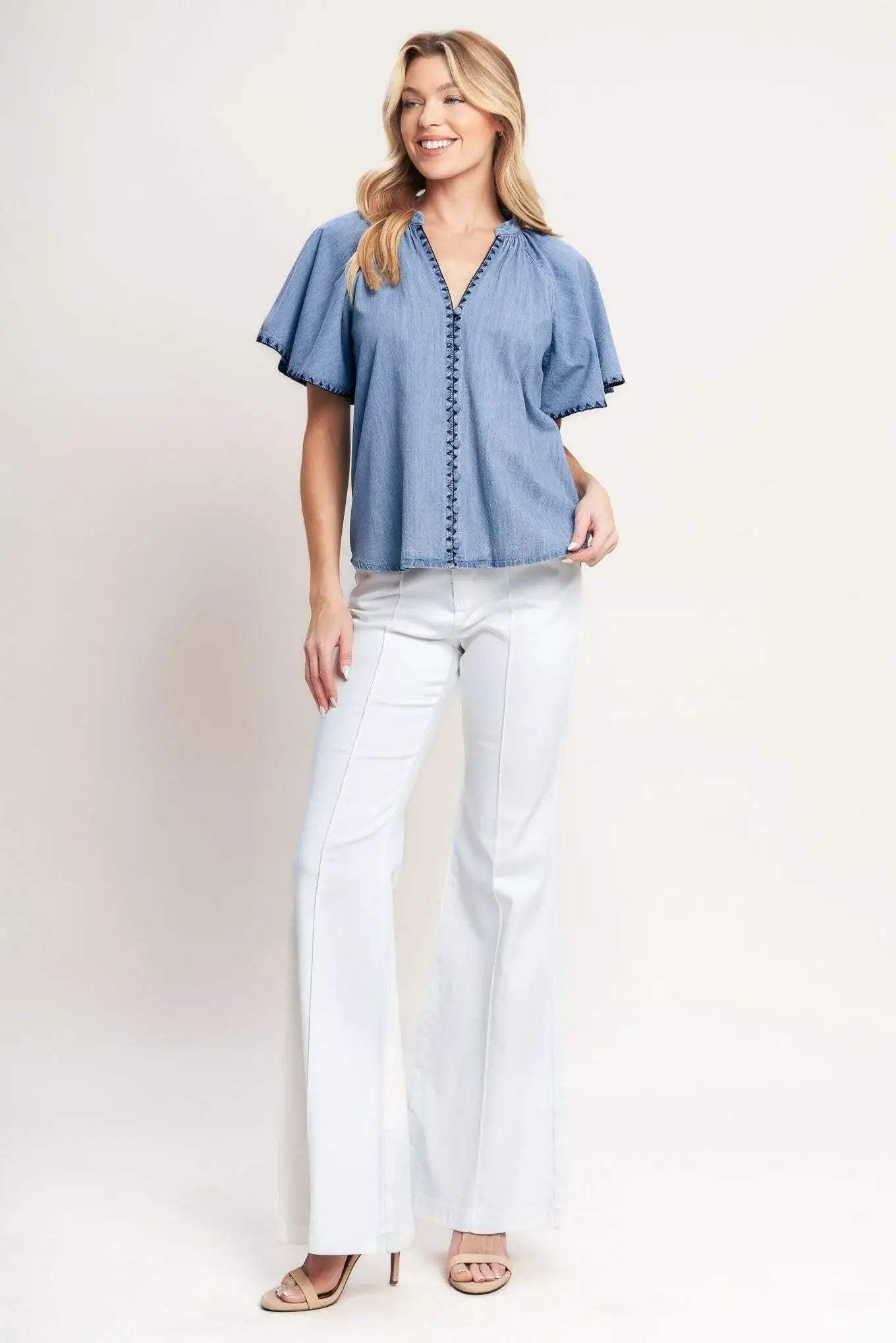 WEEKEND WANDERER WOVEN TOP - Flying Tomato - Flyclothing LLC