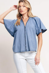 WEEKEND WANDERER WOVEN TOP - Flying Tomato - Flyclothing LLC