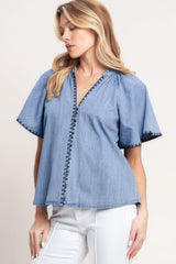 WEEKEND WANDERER WOVEN TOP - Flying Tomato - Flyclothing LLC