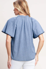 WEEKEND WANDERER WOVEN TOP - Flying Tomato - Flyclothing LLC