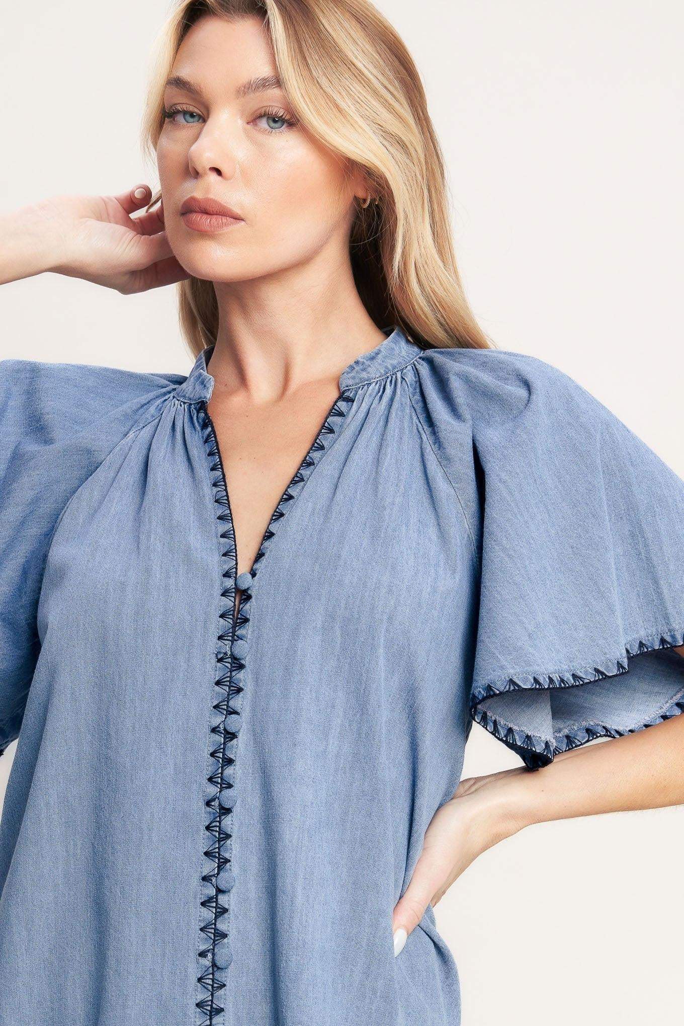 WEEKEND WANDERER WOVEN TOP - Flying Tomato - Flyclothing LLC