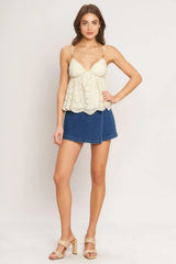 COTTAGE DREAM WOVEN TOP - Flying Tomato - Flyclothing LLC