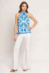 COASTAL CHARM HALTER WOVEN TOP - Flying Tomato - Flyclothing LLC