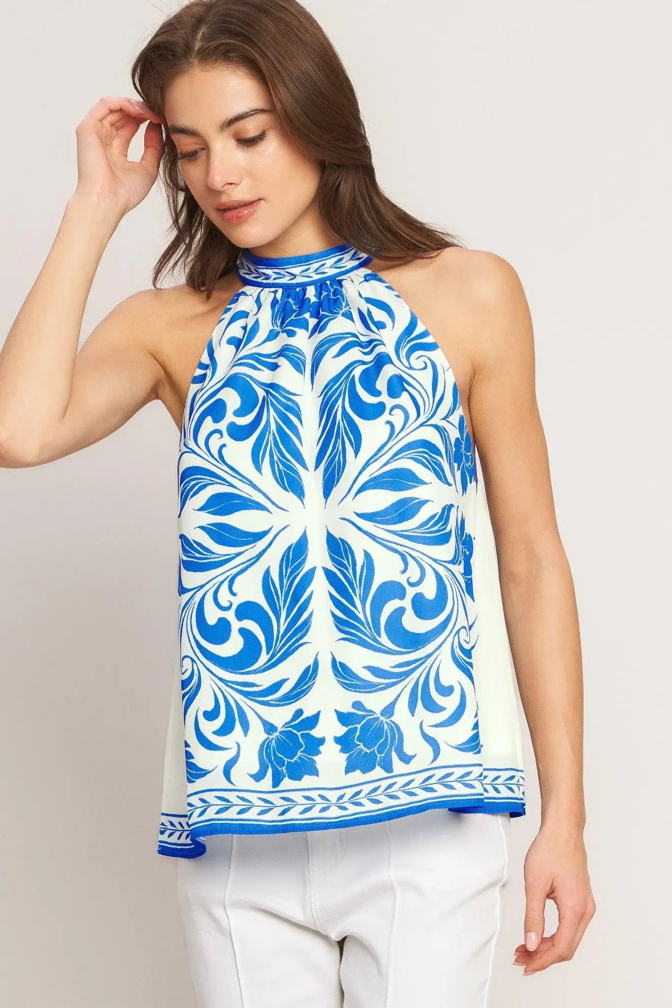 COASTAL CHARM HALTER WOVEN TOP - Flying Tomato - Flyclothing LLC