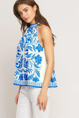 COASTAL CHARM HALTER WOVEN TOP - Flying Tomato - Flyclothing LLC