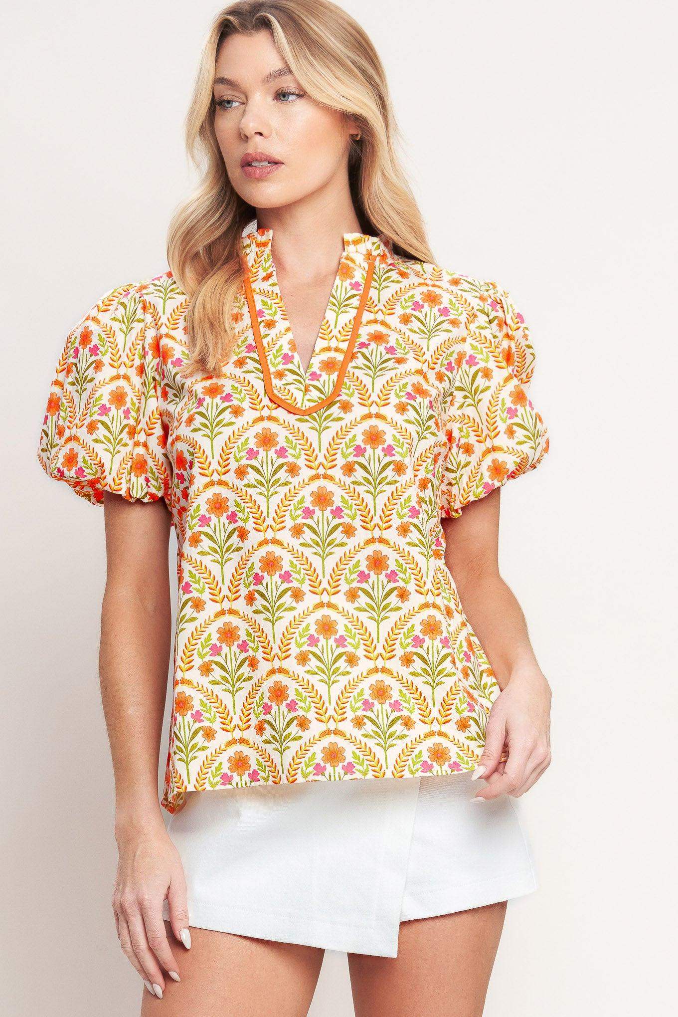 JUST ADD SUNSHINE WOVEN TOP - Flying Tomato - Flyclothing LLC