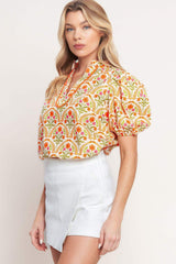 JUST ADD SUNSHINE WOVEN TOP - Flying Tomato - Flyclothing LLC