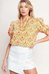 JUST ADD SUNSHINE WOVEN TOP - Flying Tomato - Flyclothing LLC