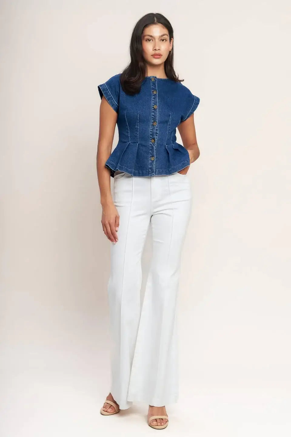 THE ONE YOU KEEP DENIM TOP - Flying Tomato - Flyclothing LLC