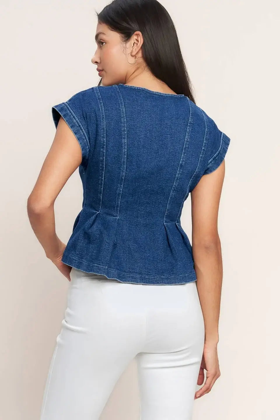 THE ONE YOU KEEP DENIM TOP - Flying Tomato - Flyclothing LLC