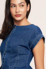 THE ONE YOU KEEP DENIM TOP - Flying Tomato - Flyclothing LLC