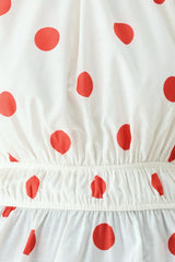 CHERRY KISS POLKA DOT WOVEN TOP