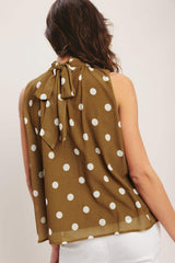 RETRO POP DOT WOVEN TOP - Flying Tomato - Flyclothing LLC