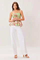 SOFT GARDEN WOVEN TOP - Flying Tomato - Flyclothing LLC