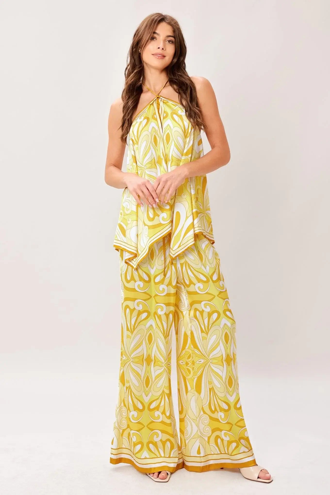 GOLDEN SWIRL WOVEN HANKY TOP - Flying Tomato - Flyclothing LLC
