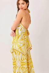 GOLDEN SWIRL WOVEN HANKY TOP - Flying Tomato - Flyclothing LLC