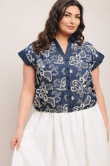 HANDCRAFTED FEEL EMBROIDERY TOP - Flying Tomato - Flyclothing LLC