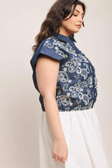 HANDCRAFTED FEEL EMBROIDERY TOP - Flying Tomato - Flyclothing LLC