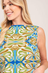 ISLAND MOSAIC WOVEN CROP TOP - Flying Tomato - Flyclothing LLC