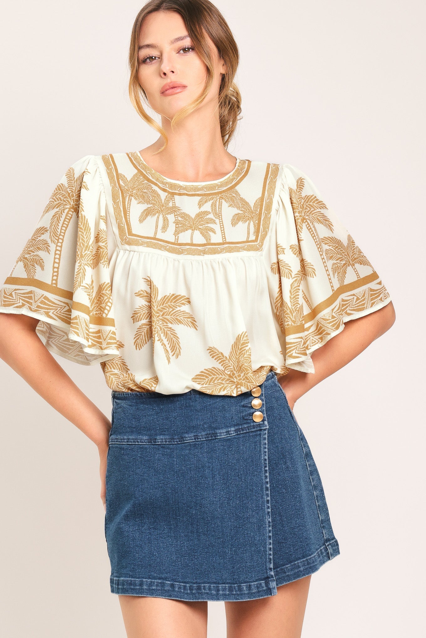 BREEZE STORY WOVEN TOP