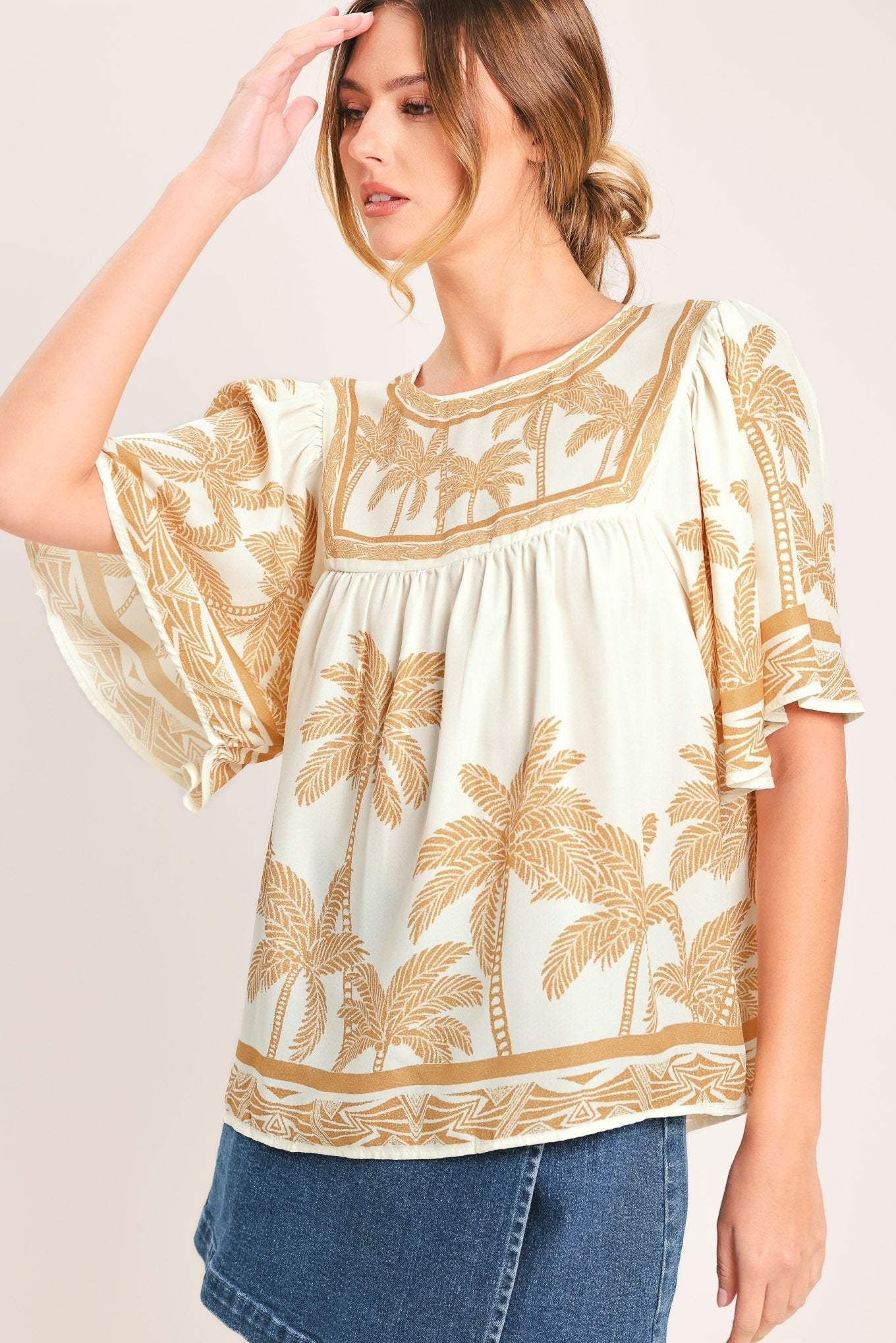 BREEZE STORY WOVEN TOP - Flying Tomato - Flyclothing LLC