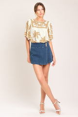 BREEZE STORY WOVEN TOP