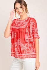 BREEZE STORY WOVEN TOP